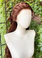 Reddish Brown Braided Lace Front Synthetic Wig LF2224