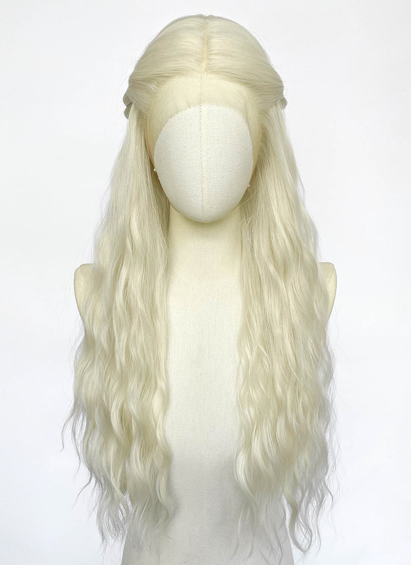 House of the Dragon Helaena Targaryen Platinum Blonde Braided Lace Front Synthetic Wig LF2228