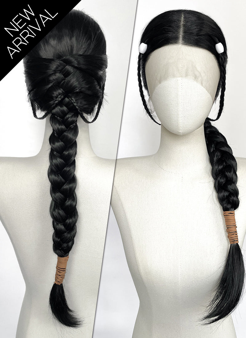 Avatar: The Last Airbender Jet Black Braided Lace Front Synthetic Hair Wig LF2521
