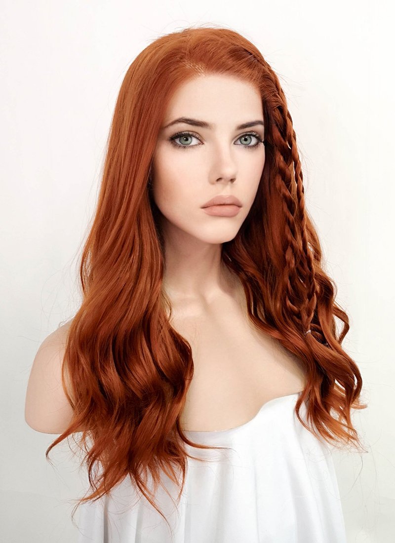 Marvel Black Widow Ginger Wavy Lace Front Synthetic Wig LF3229