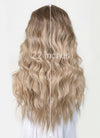 Balayage Blonde Highlights Money Piece Wavy Lace Front Synthetic Wig LF3233