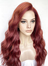 Ginger Mixed Burgundy Red Wavy Lace Front Kanekalon Synthetic Hair Wig LF3334