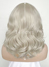 Pastel Blondish Grey Wavy Bob Lace Front Synthetic Wig LF369