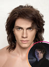 Star Wars Anakin Skywalker Darth Vader Brunette Wavy Lace Front Synthetic Men's Wig LF407GA