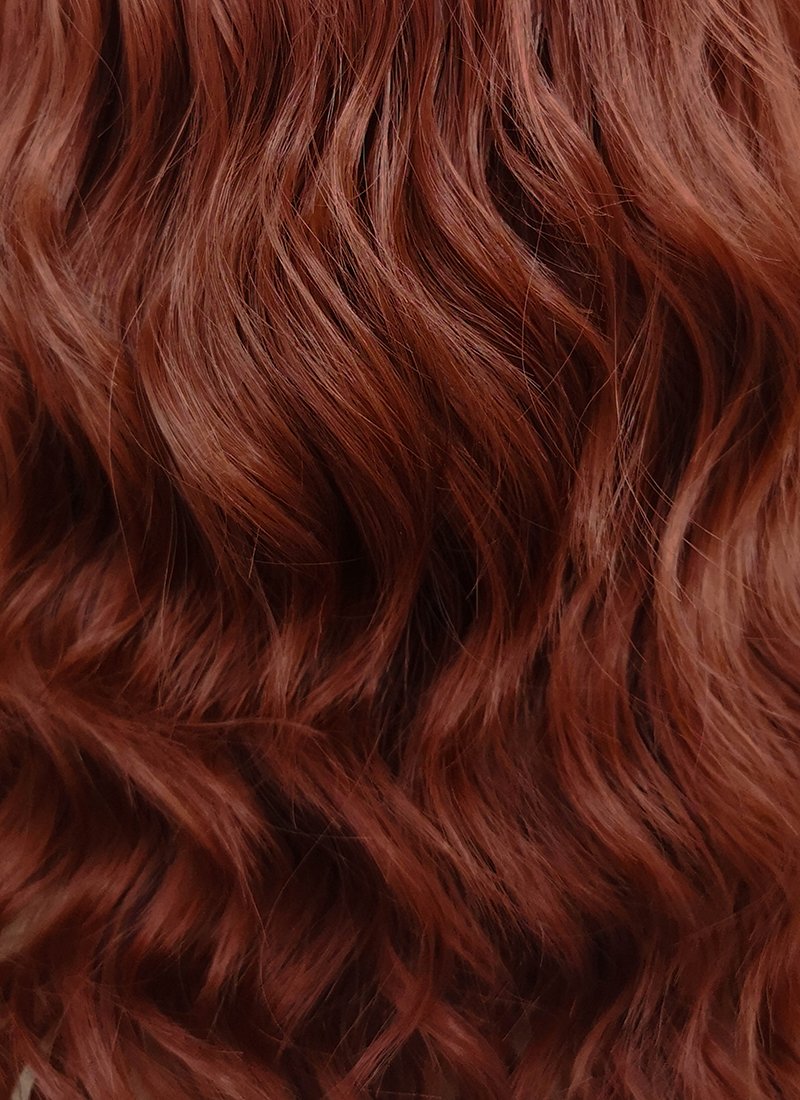 Auburn Wavy Lace Front Synthetic Wig LF409 - Wig Is Fashion Australia