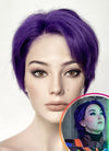 Star Wars Ahsoka Sabine Wren Purple Straight Lace Front Synthetic Wig LF6030