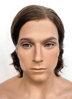Brunette Wavy Lace Front Synthetic Men's Wig NM023