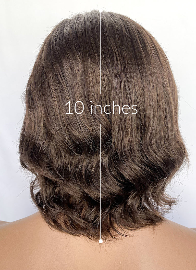 Brunette Wavy Lace Front Synthetic Men's Wig NM023