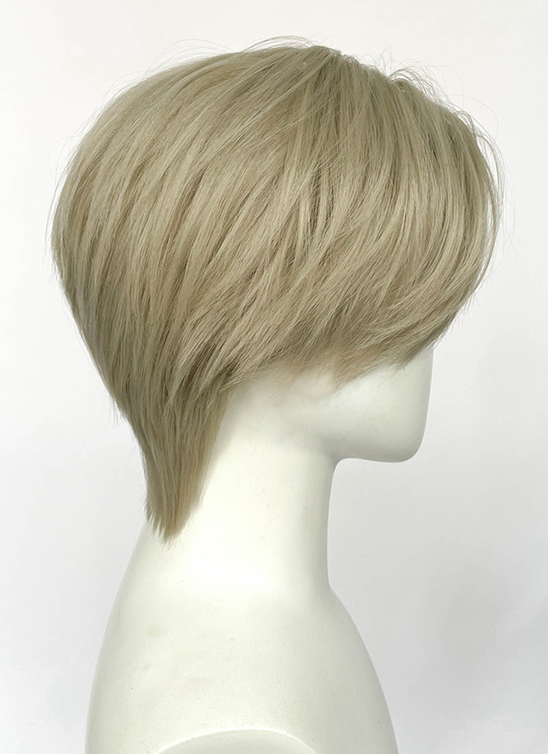 Ash Blonde Straight Lace Front Synthetic Men's Wig LF6047A