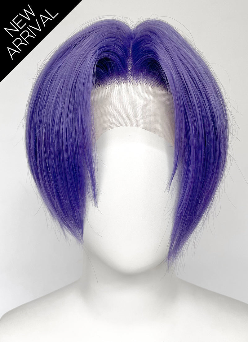 Blue Lock Blitzo Buckzo Purple Straight Lace Front Synthetic Men's Wig LF6060A