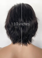 Natural Black Wavy Lace Front Synthetic Men's Wig NM025
