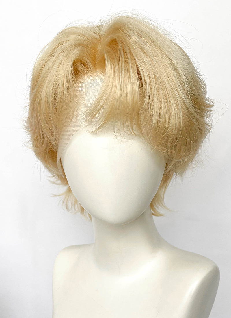Blonde Wavy Lace Front Synthetic Men's Wig LF6111