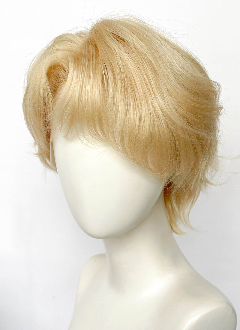 Blonde Wavy Lace Front Synthetic Men's Wig LF6111