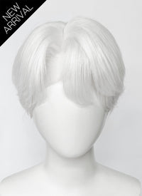 White Straight Lace Front Synthetic Hair Men's Wig LF6135