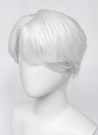White Straight Lace Front Synthetic Hair Men's Wig LF6135