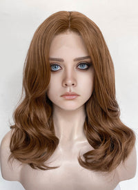 M3GAN 2.0 M3gan Chestnut Brown Wavy Lace Front Synthetic Hair Wig LF6137