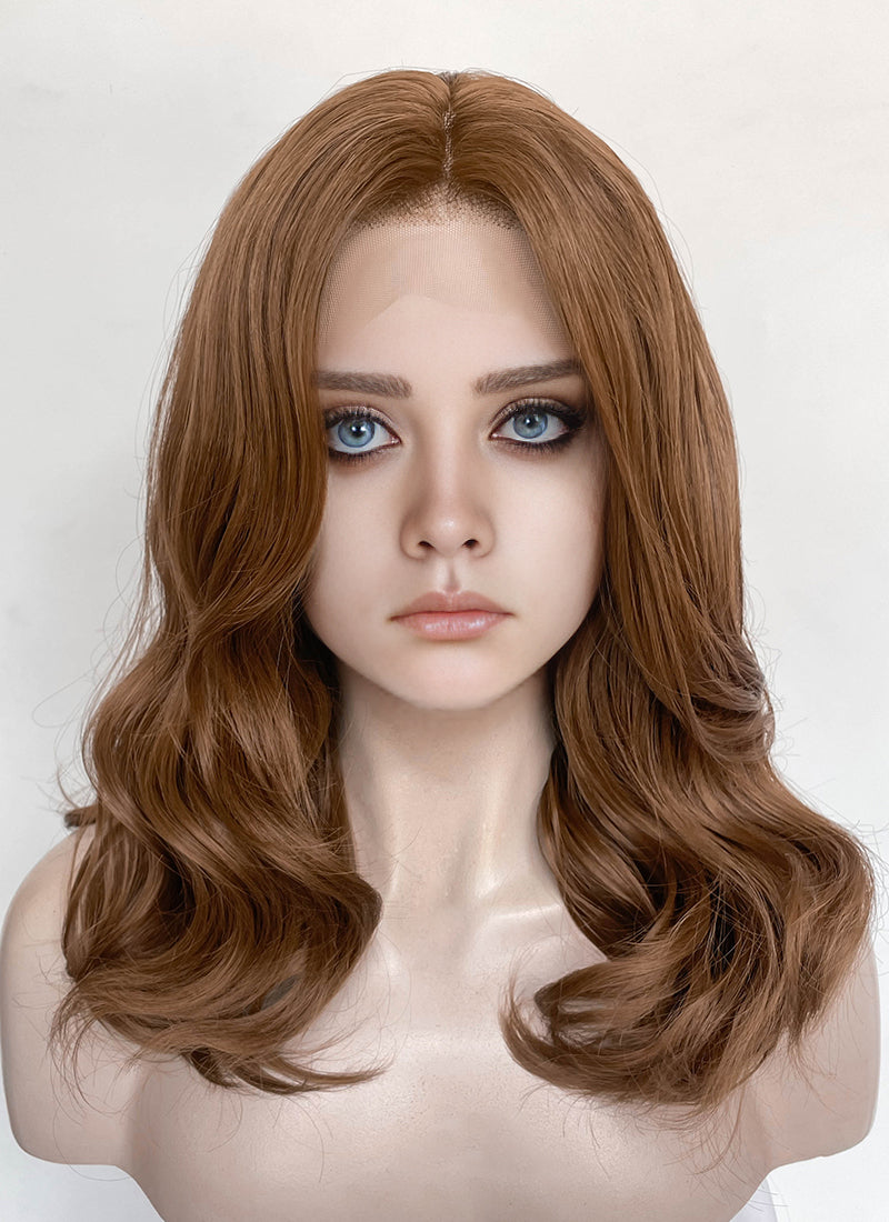 M3GAN 2.0 M3gan Chestnut Brown Wavy Lace Front Synthetic Hair Wig LF6137