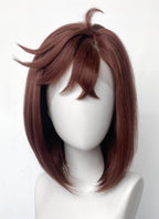 DAN DA DAN Momo Ayase Brunette Straight Bob Lace Front Synthetic Wig LF6139