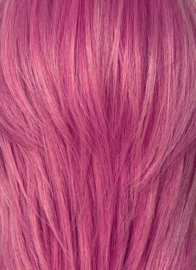 KPop Demon Hunters Saja Boys Romance Yaki Hot Pink Straight Lace Front Synthetic Men's Wig LF6141