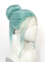 Pastel Green Braided Yaki Lace Front Synthetic Hair Wig LF6152A