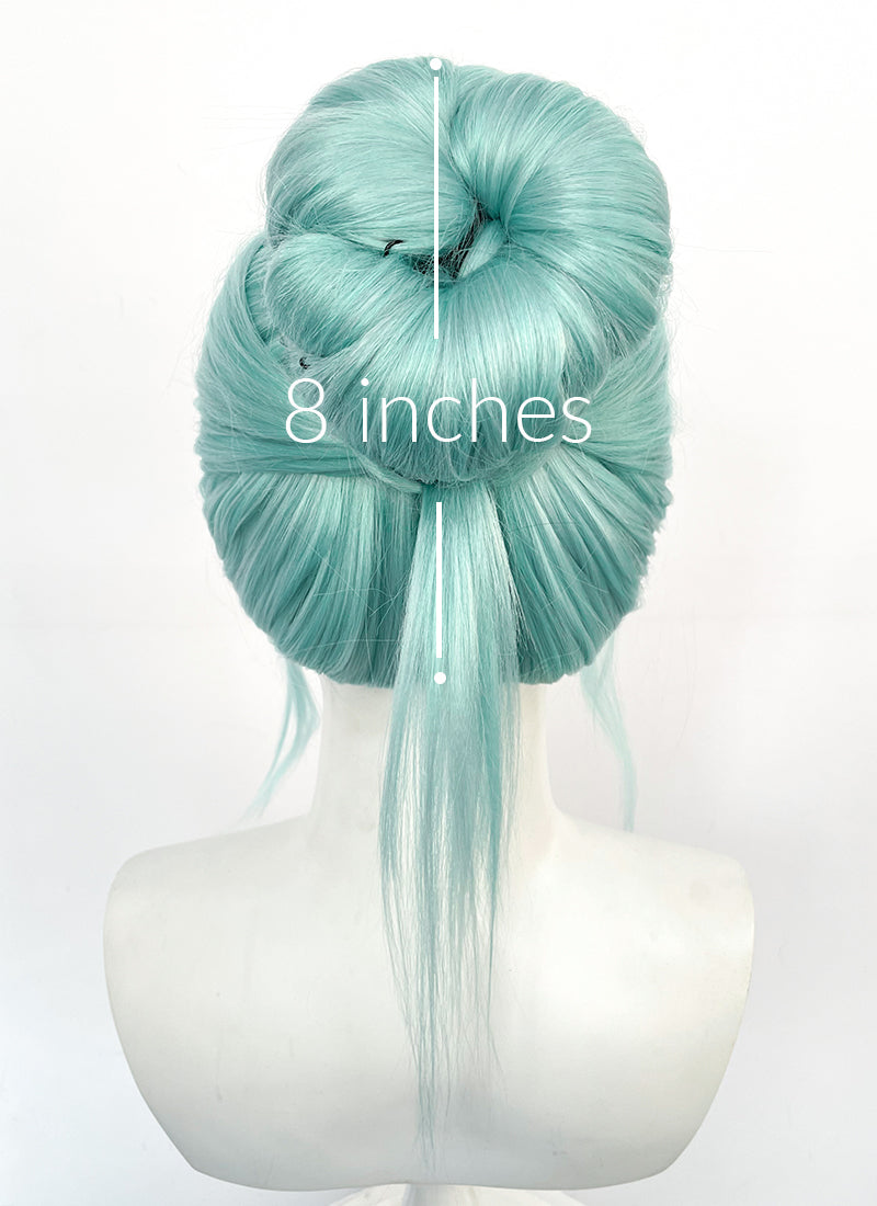 Pastel Green Braided Yaki Lace Front Synthetic Hair Wig LF6152A
