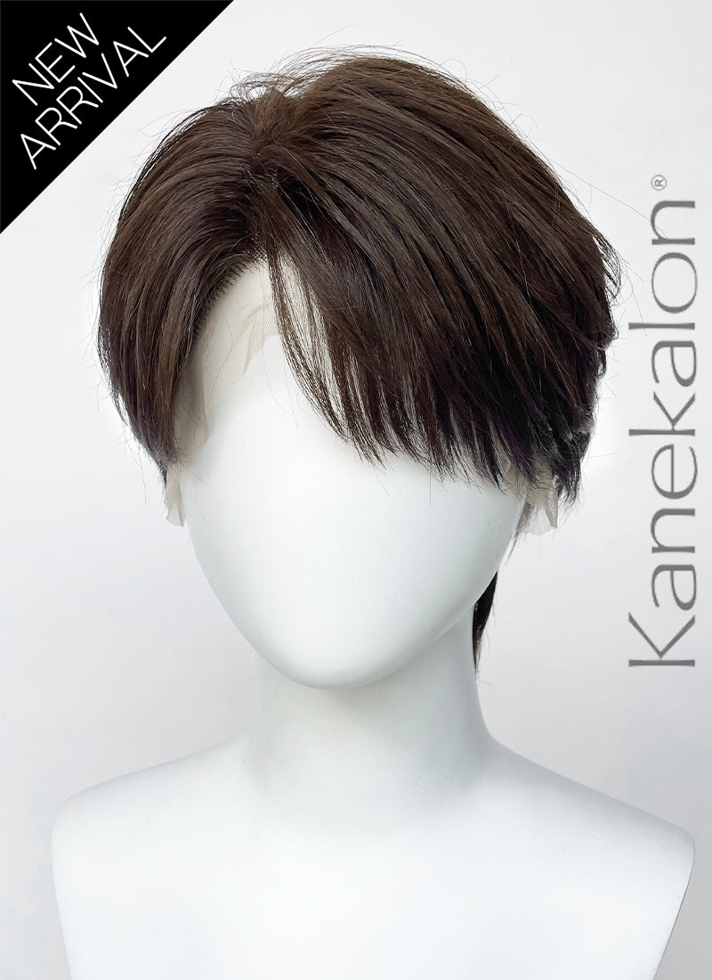 Love and Deepspace Caleb Brunette Straight Yaki 13" x 6" Lace Top Kanekalon Synthetic Men's Wig LF6153