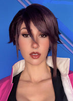 Dispatch Courtney Invisigal Reddish Purple Straight Yaki Lace Front Synthetic Hair Wig LF6159