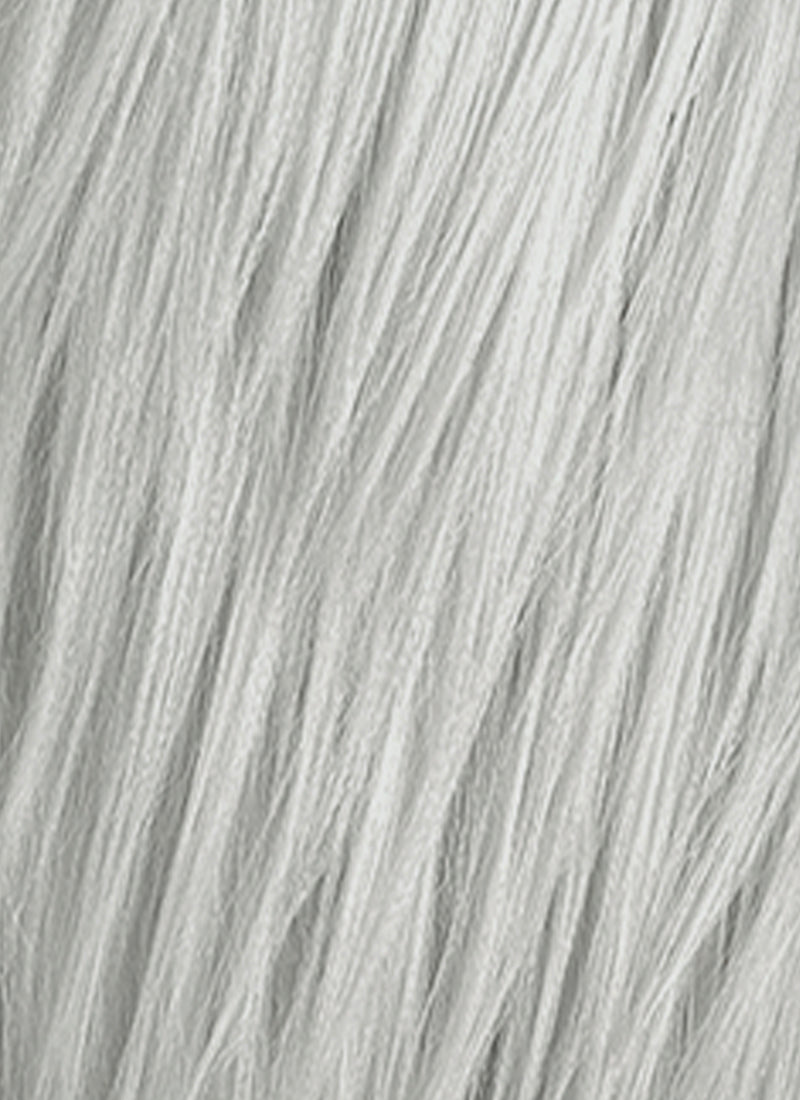 Helluva Boss Loona Silver Grey Straight Lace Front Synthetic Wig LF6167