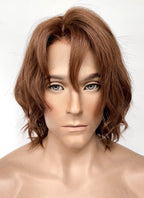Critical Role The Mighty Nein Caleb Widogast Brown Wavy Lace Front Synthetic Men's Wig LF6171