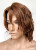 Critical Role The Mighty Nein Caleb Widogast Brown Wavy Lace Front Synthetic Men's Wig LF6171