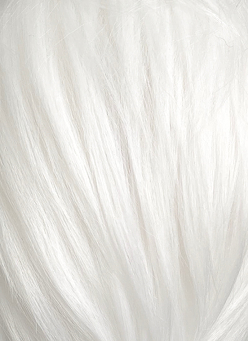 White Straight Lace Front Synthetic Men's Wig LF6188