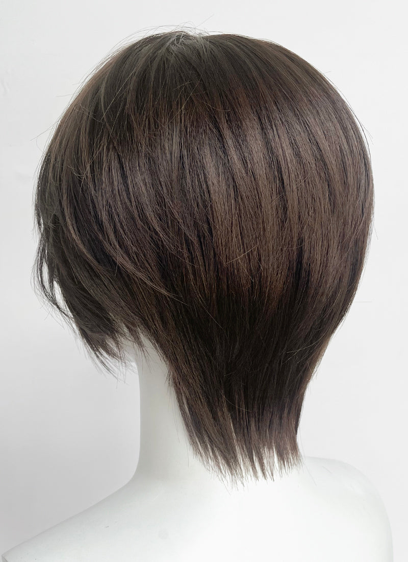 Final Fantasy VIII Squall Leonhart Brunette Straight Lace Front Synthetic Men's Wig LF6189