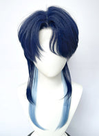 Dark Moon: THE BLOOD ALTAR SOLON Straight Two Tone Blue Lace Front Synthetic Wig LF6190