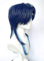 Dark Moon: THE BLOOD ALTAR SOLON Straight Two Tone Blue Lace Front Synthetic Wig LF6190