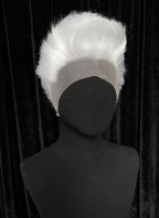Critical Role The Legend of Vox Machina Percy Straight Pure White 13" x 5" Lace Top Synthetic Men's Wig LF6196