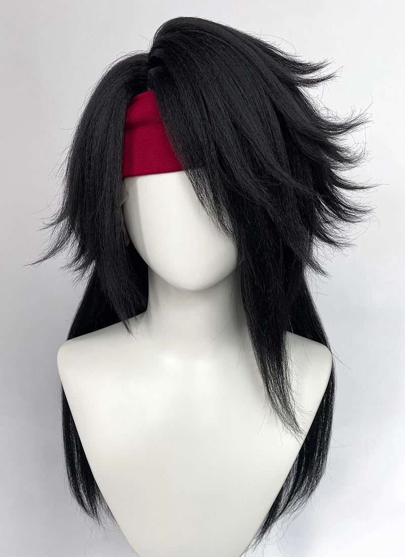 Final Fantasy Vincent Valentine Black Straight Lace Front Synthetic Men's Wig LF6198