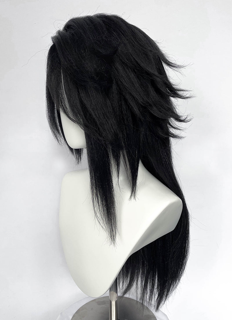 Final Fantasy Vincent Valentine Black Straight Lace Front Synthetic Men's Wig LF6198