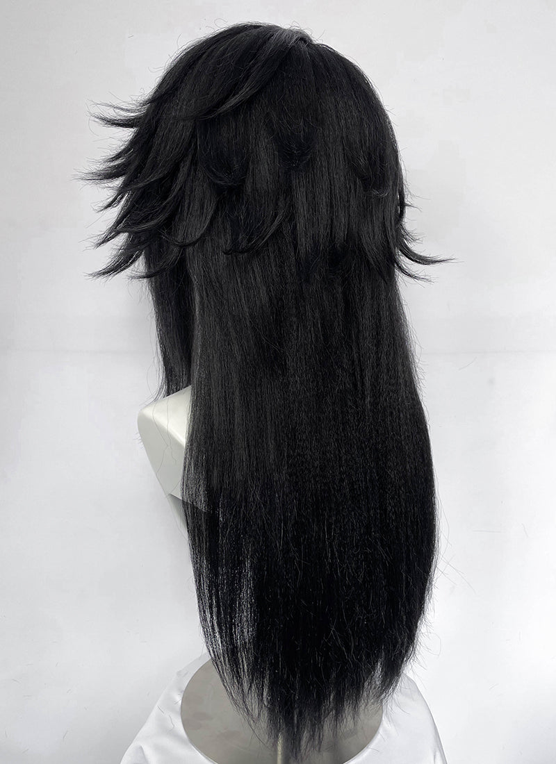 Final Fantasy Vincent Valentine Black Straight Lace Front Synthetic Men's Wig LF6198