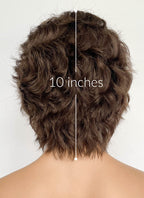 Brunette Wavy Lace Front Synthetic Men's Wig NM029