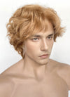 Golden Blonde Wavy Lace Front Synthetic Men's Wig LF8036