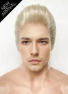 Pastel Ash Blonde Straight Slicked Back Lace Front Synthetic Men's Wig LF8037