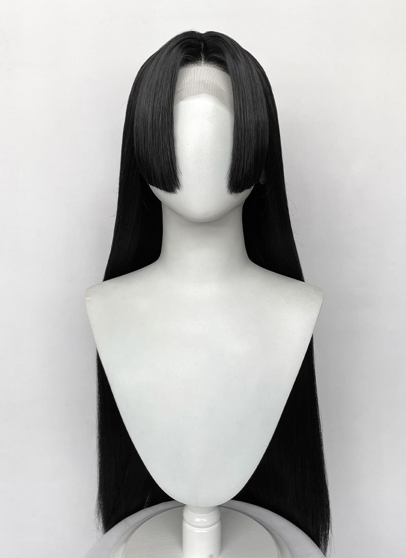 One Piece Boa Hancock Yaki Jet Black Straight Lace Front Synthetic Wig LF8047