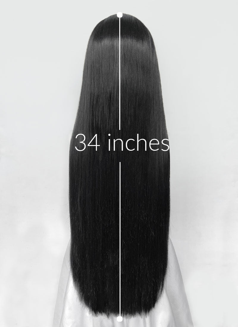One Piece Boa Hancock Yaki Jet Black Straight Lace Front Synthetic Wig LF8047