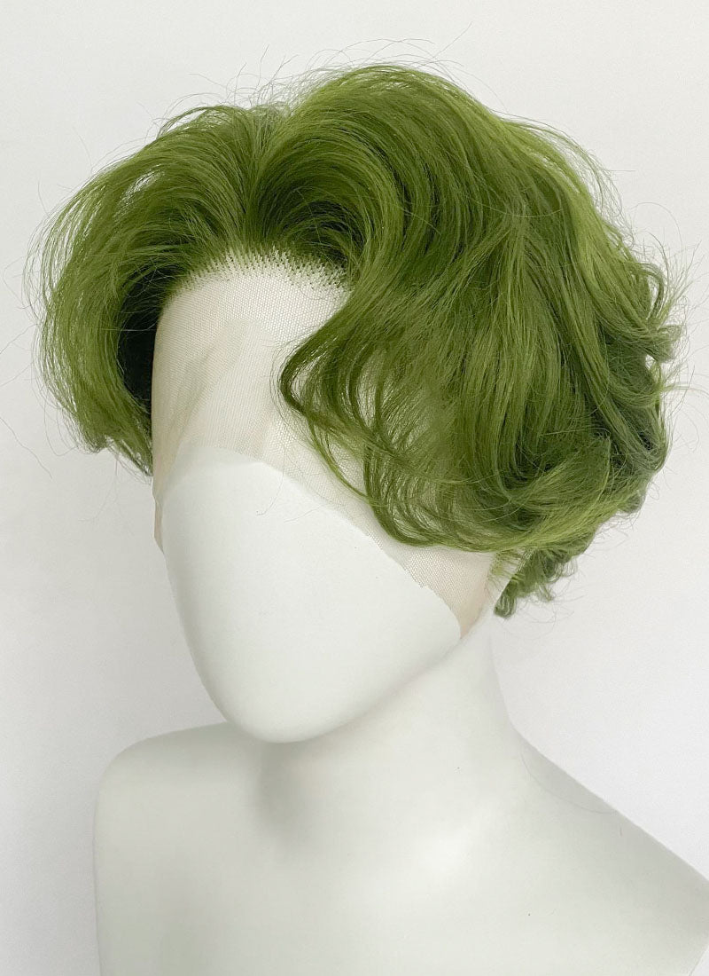 Green Wavy Lace Front Synthetic Hair Men's Wig LF8056