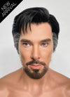 Marvel Doctor Strange Black Mixed Grey Straight Lace Front Synthetic Men's Wig LF8057
