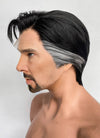 Marvel Doctor Strange Black Mixed Grey Straight Lace Front Synthetic Men's Wig LF8057