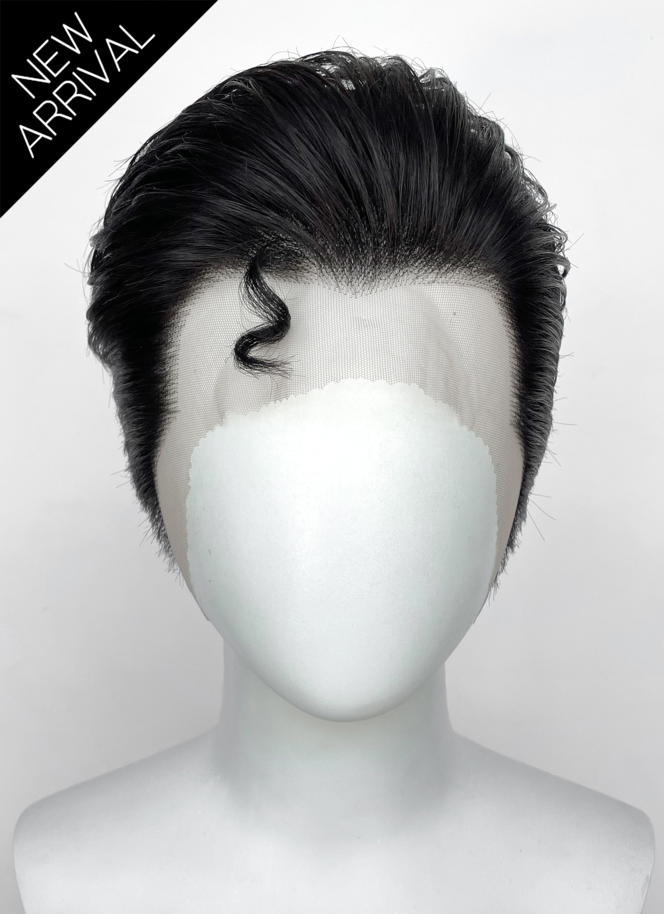 Superman Black Straight Lace Front Synthetic Men's Wig LF8060