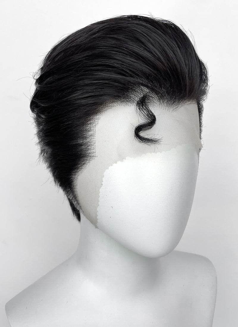 Superman Black Straight Lace Front Synthetic Men's Wig LF8060