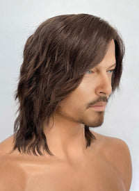Death Stranding 2: On the Beach Sam Brown Wavy Lace Front Synthetic Men's Wig LF8062