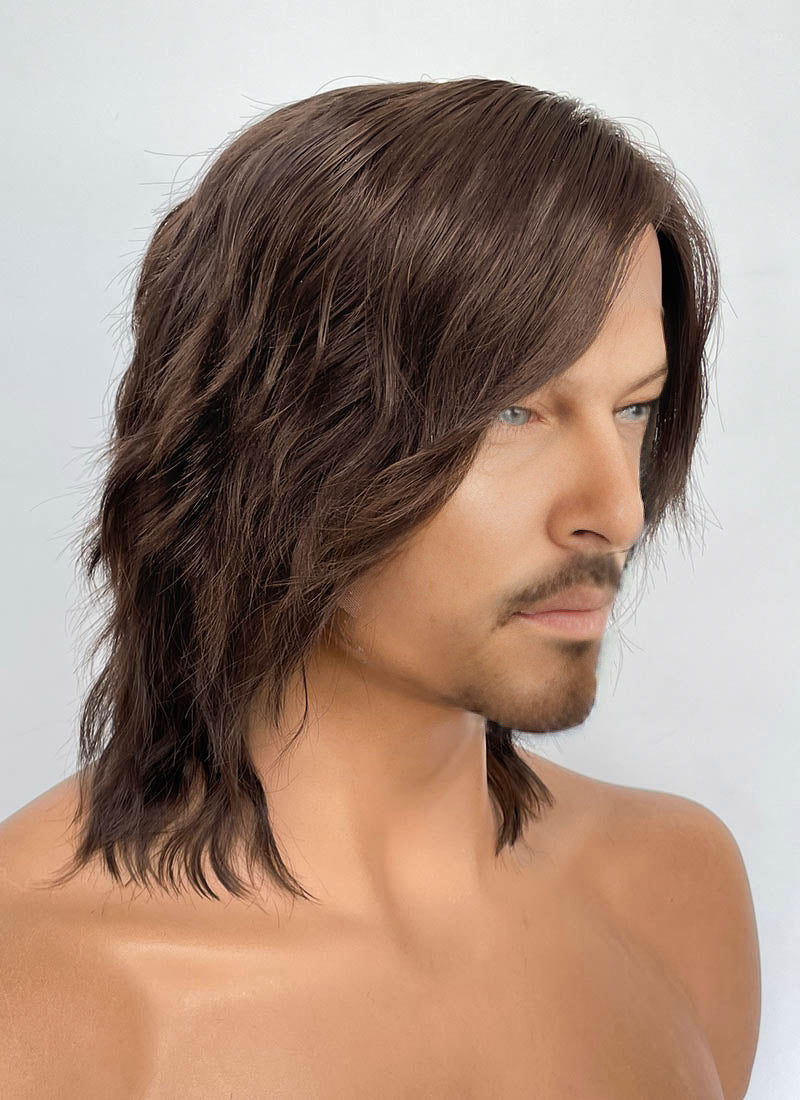 Death Stranding 2: On the Beach Sam Brown Wavy Lace Front Synthetic Men's Wig LF8062